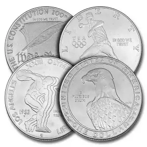 Modern Silver Commemoratives - $1 (1982 to Date) - MS+ - Random Design