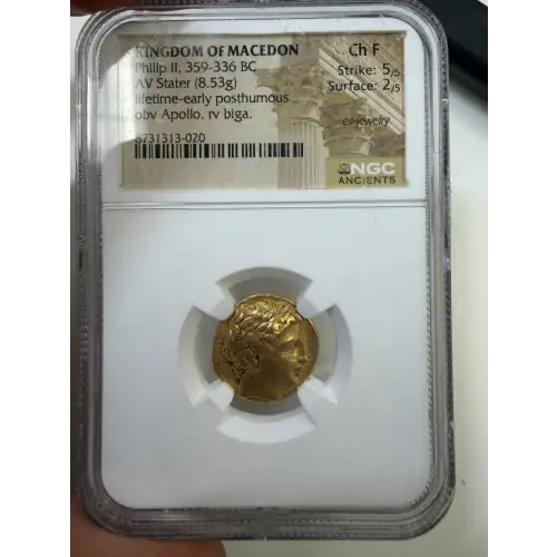 Philip II, AV Stater NGC Ch F 5/5 2/5 (3)