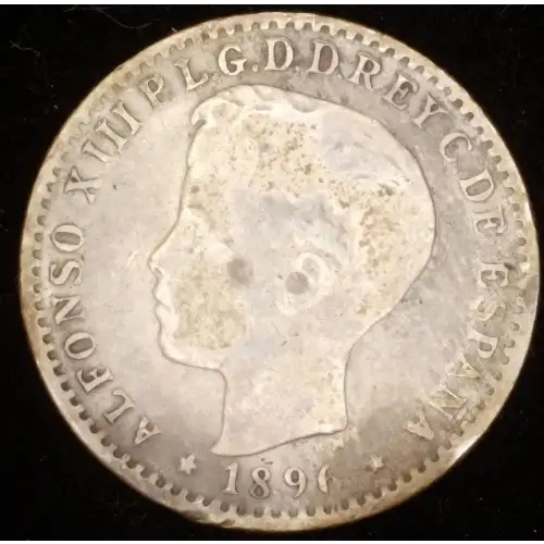 PUERTO RICO Silver 10 CENTAVOS