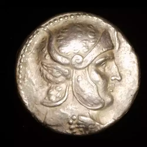 Seleukos I Panther Helmet, AR Tetradrachm