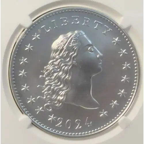 Silver Flowing Hair 230th Anniversary High Relief Medal