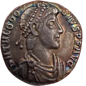Theodosius I 'the Great', AR Siliqua