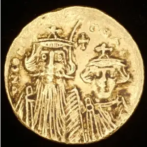 Constans II w/ Constantine IV, AV Solidus