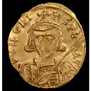 698-705 Tiberius III 'Apsimar', AV Tremissis Good VF