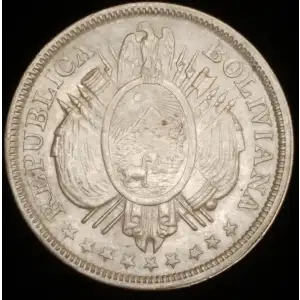 Bolivia Silver 50 CENTAVOS (1/2 Boliviano)