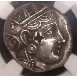 353-294 BC Athens, AR Tetradrachm NGC Ch XF 4/5 2/5 Countermarks