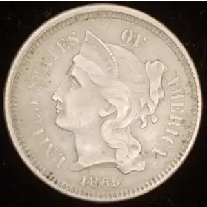 Nickel Three Cent Pieces 1865-1889