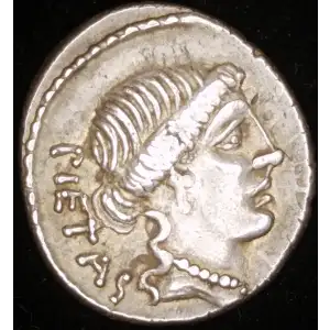 Albinus Bruti f, AR Denarius