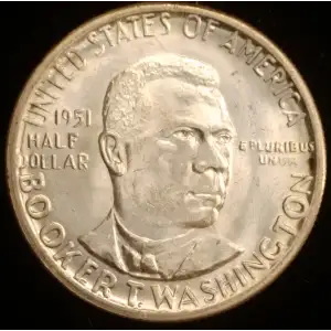 Classic Commemorative Silver--- Booker T. Washington Memorial 1946-1951-Silver- 0.5 Dollar