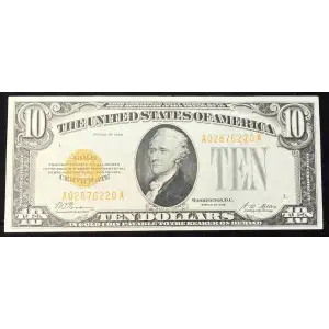 $10 1928 Gold Seal Small Size Gold Certificates 2400 (2)