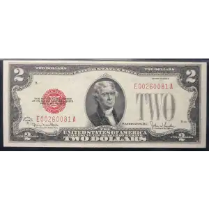 $2 1928-G red seal. Small Legal Tender Notes 1508 (2)
