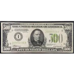 $500 1934  High Denomination Notes 2201-I (4)