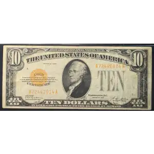 $10 1928 Gold Seal Small Size Gold Certificates 2400 (4)