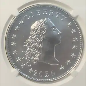 Silver Flowing Hair 230th Anniversary High Relief Medal