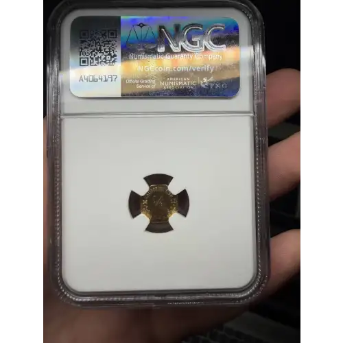 Territorial Gold -California Small Denomination Gold-Quarter Dollar Octagonal-Indian Head -Gold- 0.25 Dollar