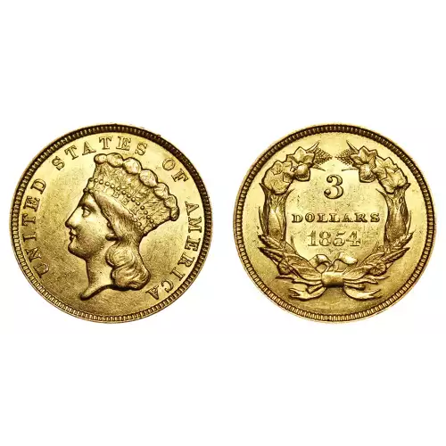 Three Dollar (1854 – 1889) - XF