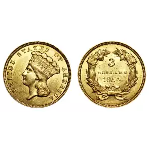 Three Dollar (1854 – 1889) - XF