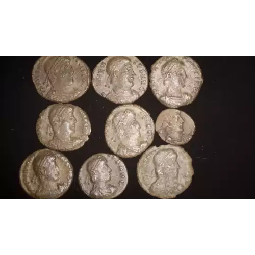 Valentinian Dynasty, 9 AE Coin Lot