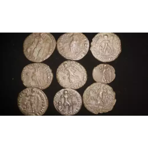 Valentinian Dynasty, 9 AE Coin Lot